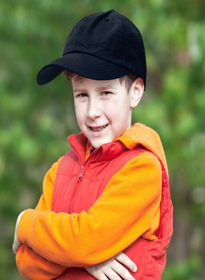 Jastore Kids Sun Hats for Girls Boys Quick Drying Baseball Cap Lightweight Sun Protection Hat for Outdoor Activity (US, Age, 3 Years, 6 Years, Black) - Image 5